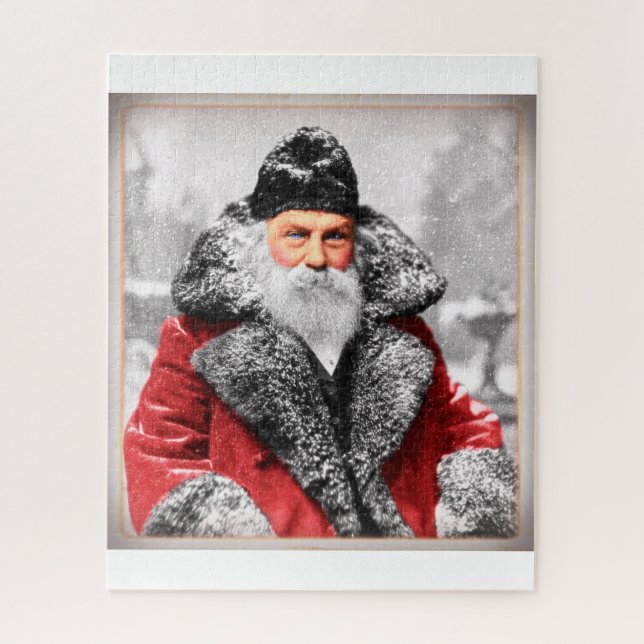 Vintages Weihnachtsmann-Foto/-malerei (Vertikal)