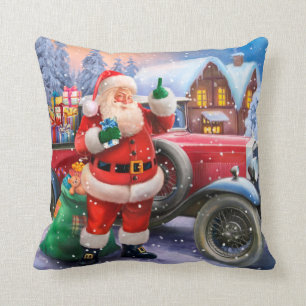 Vintages Weihnachtsmann-Weihnachtskissen Kissen