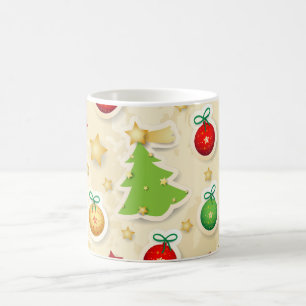 Vintages Weihnachtsmuster Kaffeetasse