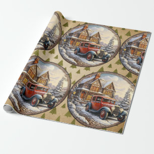Vintages Weihnachtspapier Geschenkpapier