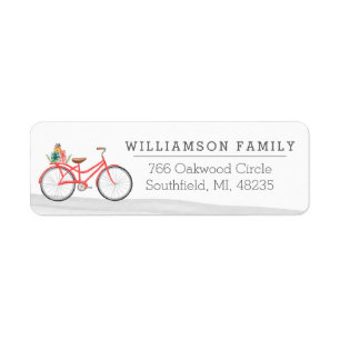 Vintages Weihnachtsrote Fahrrad-Geschenk-Lieferung