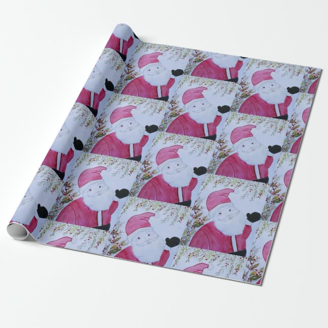 Vintages Weihnachtswackelpapier Geschenkpapier (Ungerollt)