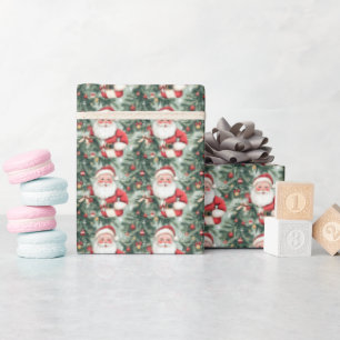 Vintages Weihnachtswaschpapier Geschenkpapier