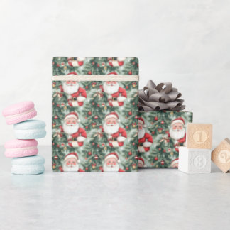 Vintages Weihnachtswaschpapier Geschenkpapier