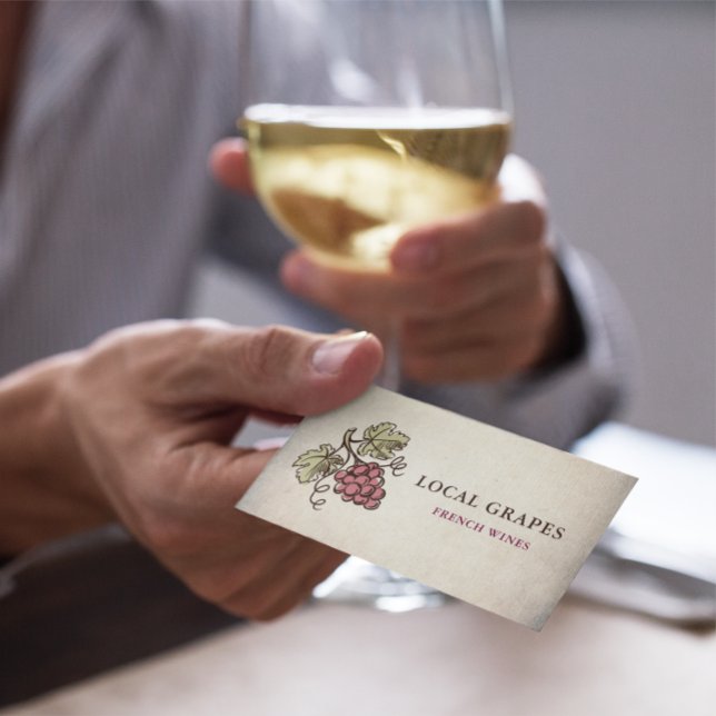 Vintages Weinkellner Sommelier Traubenlogo Visitenkarte (Von Creator hochgeladen)