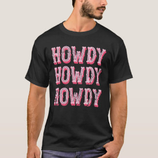 Vintages weißes Howdy Rodeo Western Süd T-Shirt