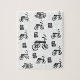 Vintages Weißfahrradpuzzle