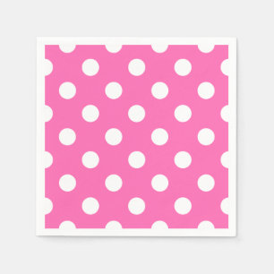 Vintages Weißpolka-Punktmuster Serviette