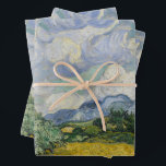 Vintages Weizenfeld mit Zypressen von Van Gogh Geschenkpapier Set<br><div class="desc">Diese Szene stammt von Vincent Van Gogh's Vintagem Gemälde "Weizenfeld mit Zypressen". Der niederländische Maler machte dieses berühmte Gemälde des Zypressenbaumes 1889. Er war so beeindruckt von seiner Landschaft,  dass er zwei weitere Überstellungen dieses Stückes machte.</div>
