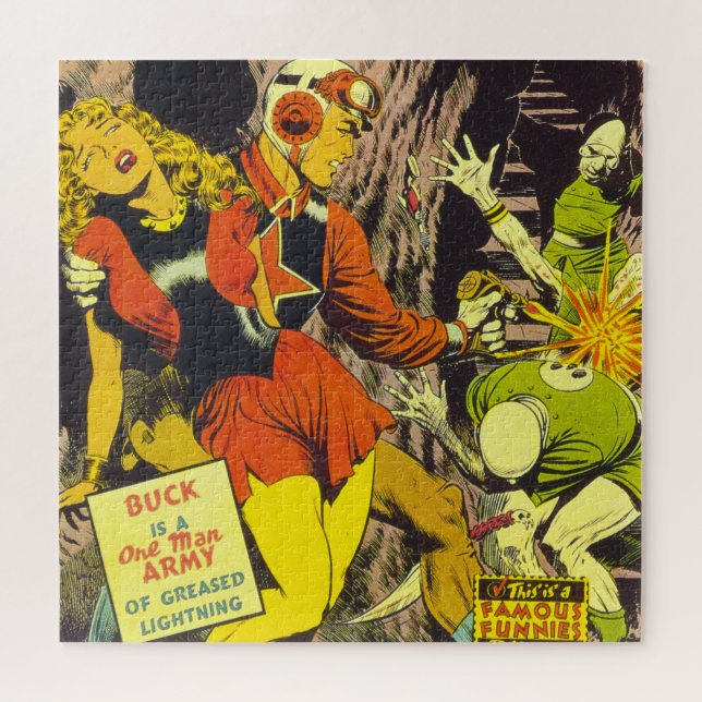 Vintages Weltraumrettungspuzzle (Horizontal)