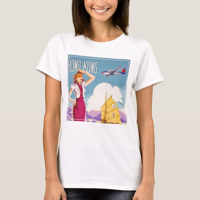Vintages Werbeplakat für Northwest Airlines T-Shirt (Vorderseite)