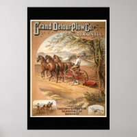 Vintages Werbeplakat für Plough Company