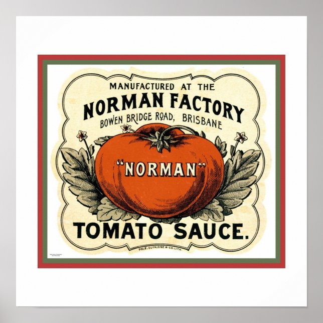 Vintages Werbeplakat für Tomatenfabrik Poster (Vorne)