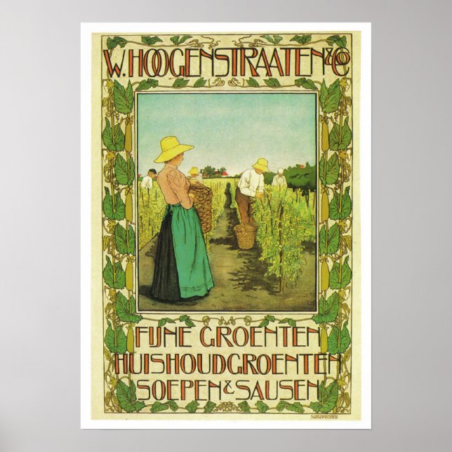 Vintages Werbeplakat W. Hoogstraaten & Co. Poster (Vorne)