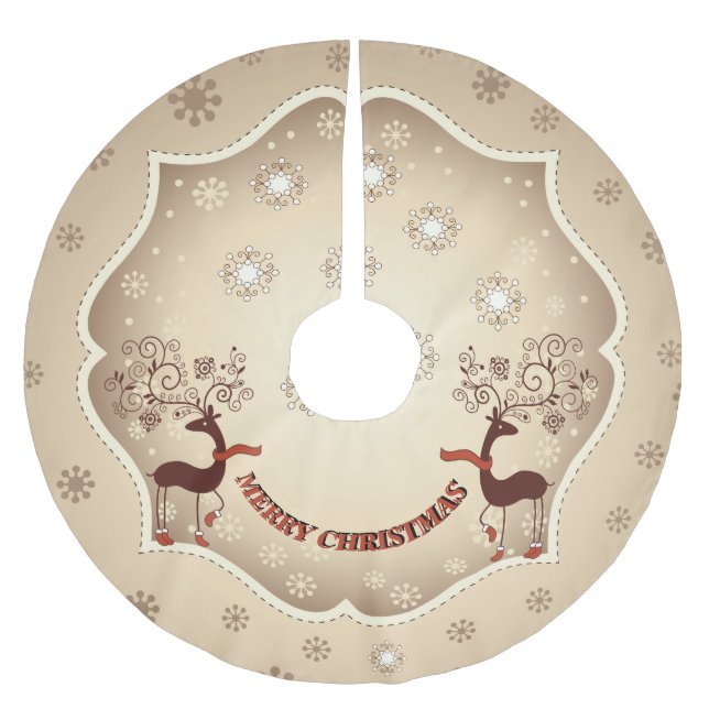 Vintages Whimsisches Weihnachtsgebäck Polyester Weihnachtsbaumdecke (Vorderseite)