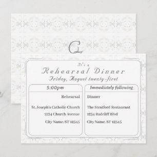 Vintages White Lace Probe Dinner Einladung