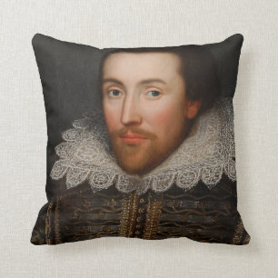 Vintages William- Shakespeareporträt Kissen