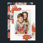 Vintages Winter Botanicals Foto Frohe Weihnachten<br><div class="desc">Frohe Weihnachten! Senden Sie Ihre Weihnachtsgrüße an Familie und Freunde mit dieser individuell gestaltbaren botanischen Weihnachtsflachkarte. Es ist mit einem Blumenstrauß in Aquarelltönen aus Orange-, Gelb- und Rosa-Blume mit Blumenmuster dekoriert. Personalisieren Sie diese, indem Sie ein Foto, Namen, Jahr und andere Details hinzufügen. Dieses blumengeschmückte Foto gibt es in anderen...</div>