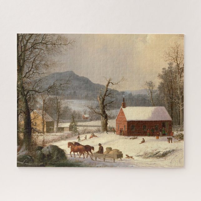 Vintages Winterbauernhaus (Horizontal)