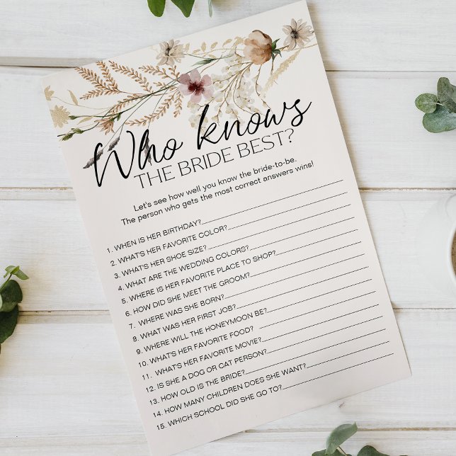 Vintages winziges Blumenspiel, das Braut am besten Flyer (Von Creator hochgeladen)