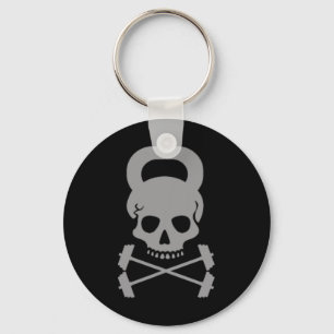 Vintages Workout für den Skull-Designer für Kettle Schlüsselanhänger