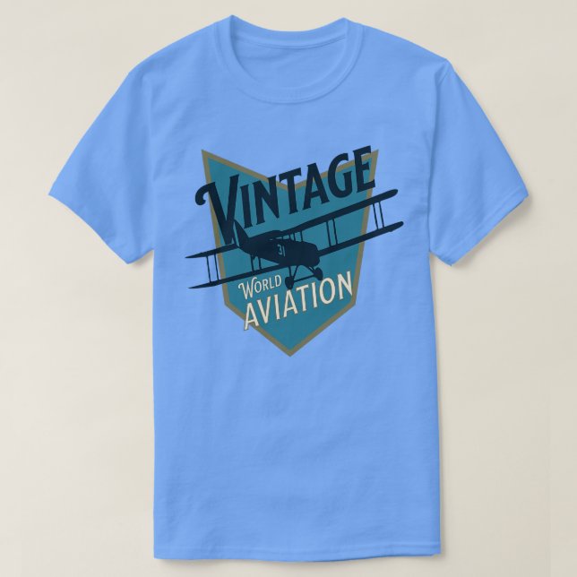 Vintages World Aviation Abzeichen T-Shirt (Design vorne)