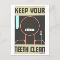 Vintages WPA-Plakat für Zahnhygiene