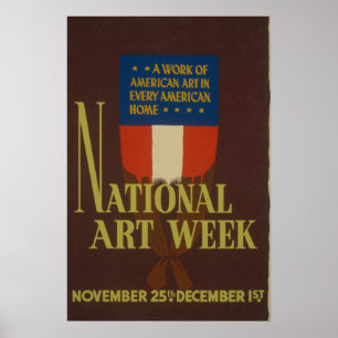Vintages WPA-Poster der National Art Week Poster