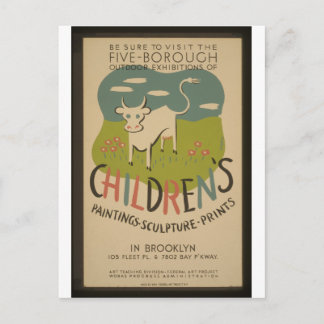 Vintages WPA-Poster - Retro bis 1941 Postkarte