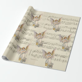 Vintages Wrackpapier für Weihnachtsangellys Geschenkpapier