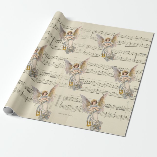 Vintages Wrackpapier für Weihnachtsangellys Geschenkpapier (Ungerollt)