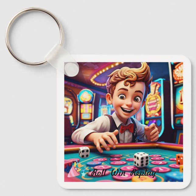 "Vintages Würfel" Schlüsselanhänger (Vorderseite)