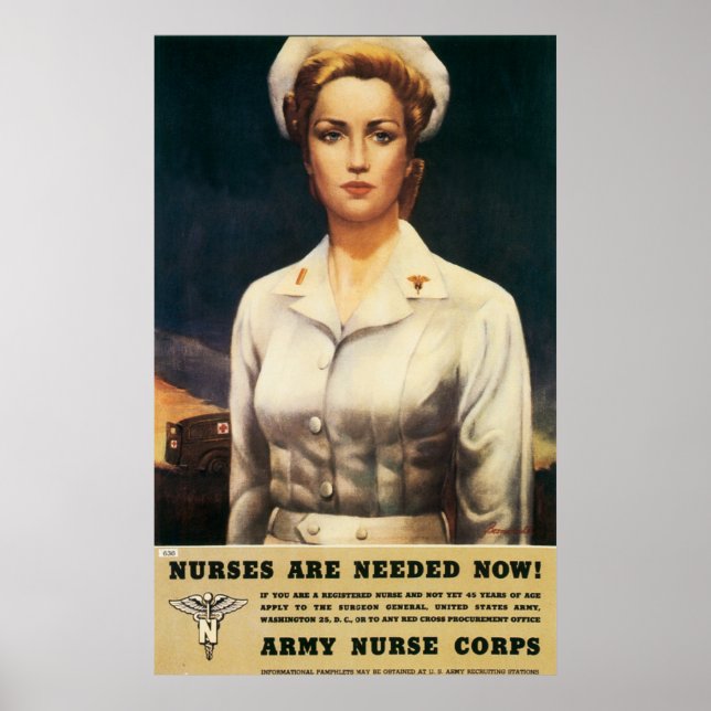Vintages WW II-Krankenpflegesposter Poster (Vorne)