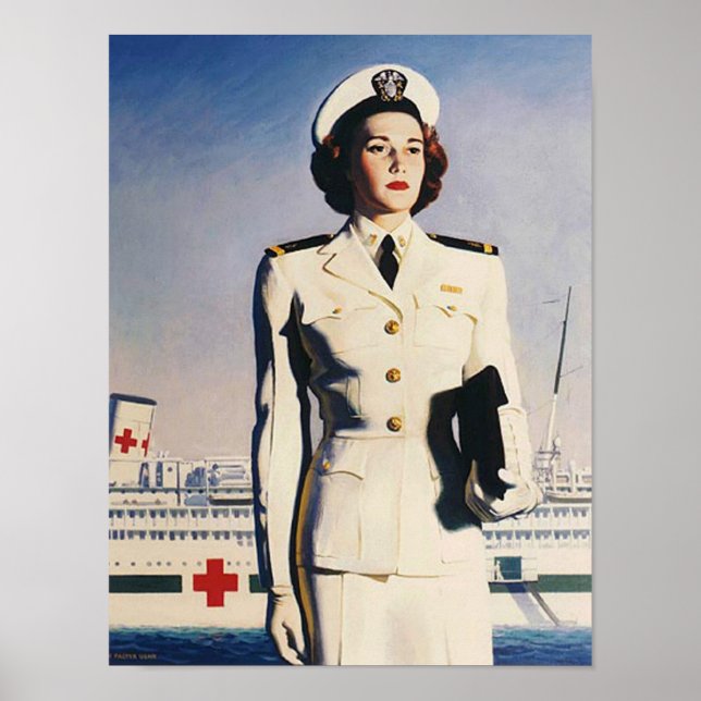 Vintages WW II Navy Nururposter Poster (Vorne)