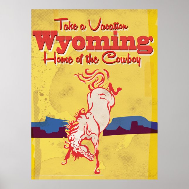 Vintages Wyoming Travel Poster (Vorne)