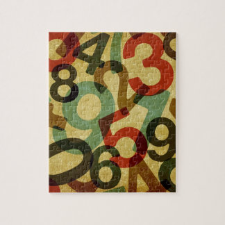 Vintages Zahlpuzzlespiel