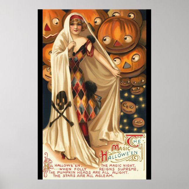 Vintages ZauberHalloween Poster (Vorne)