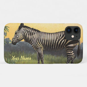 Vintages Zebra in der afrikanischen Savannah, Wild Case-Mate iPhone Hülle