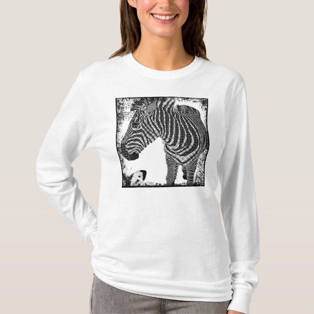 Vintages Zebra-Sweatshirt T-Shirt (Vorderseite)