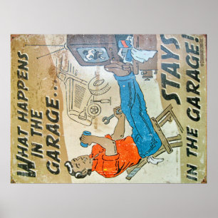 Vintages Zeichen Poster