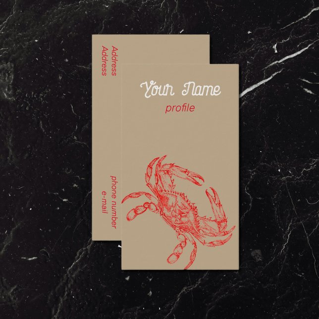 Vintages zeichn - Krabbe - Visitenkarte (Von Creator hochgeladen)