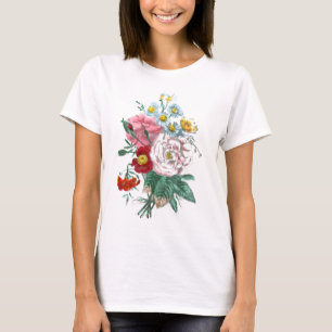 Vintages Zeichnen: Bengalische Rosen T-Shirt