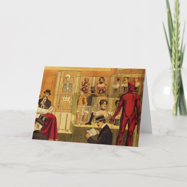 Vintages Zeichnen des Anatomie-Museums - Karte (Vorderseite)