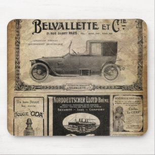Vintages Zeitungs-Gewohnheits-Geschenk Mousepad