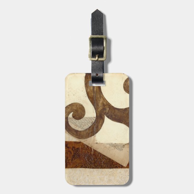 Vintages Zeitungsklettern Gepäckanhänger (Vorderseite vertikal)