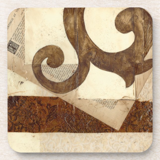 Vintages Zeitungsklettern Getränkeuntersetzer (Vorderseite)