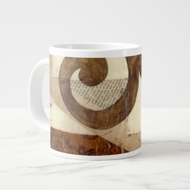 Vintages Zeitungsklettern Jumbo-Tasse (Vorderseite Links)