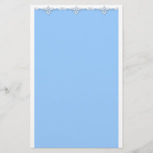 Vintages Zierrahmen blau Briefpapier