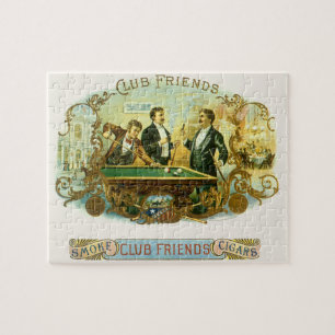 Vintages Zigarrenlabel Kunst, Kletterfreunde Billa