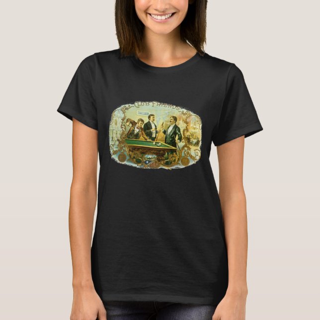 Vintages Zigarrenlabel Kunst, Kletterfreunde Billa T-Shirt (Vorderseite)